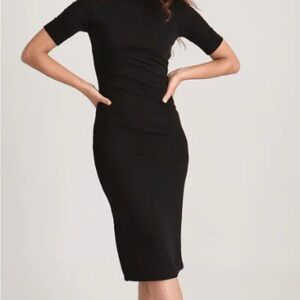 Marine Layer Black Midi Dress